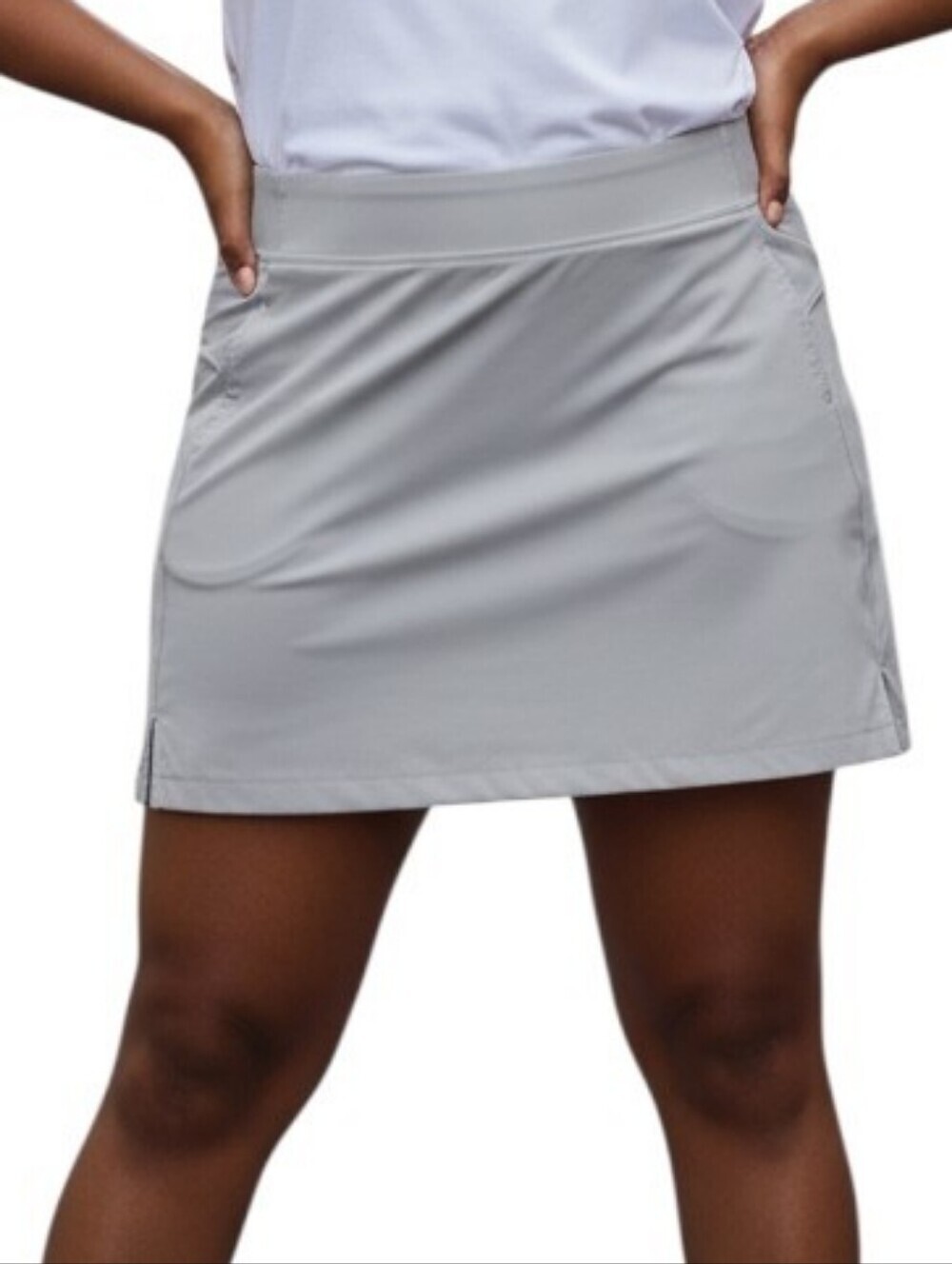 Gray Athletic Golf Tennis Skort Pickleball Built In Shorts Size L